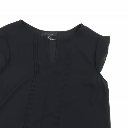 Womens UK Size 8 Atmosphere Black Basic Blouse