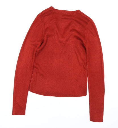 Womens UK Size S POP Red Pullover Jumper