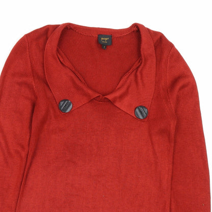 Womens UK Size S POP Red Pullover Jumper