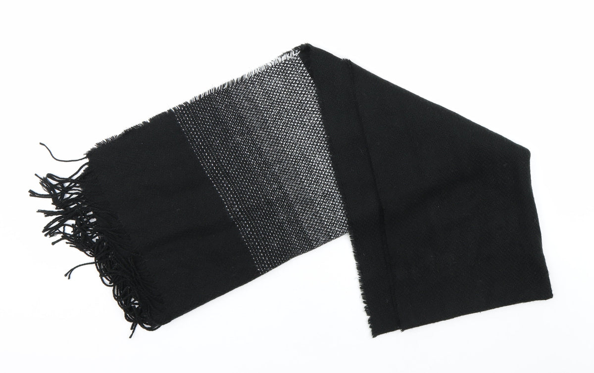 Front view of Cedarwood State unisex black scarf