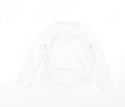 Back view of Next boys’ white basic t-shirt, size 5, years