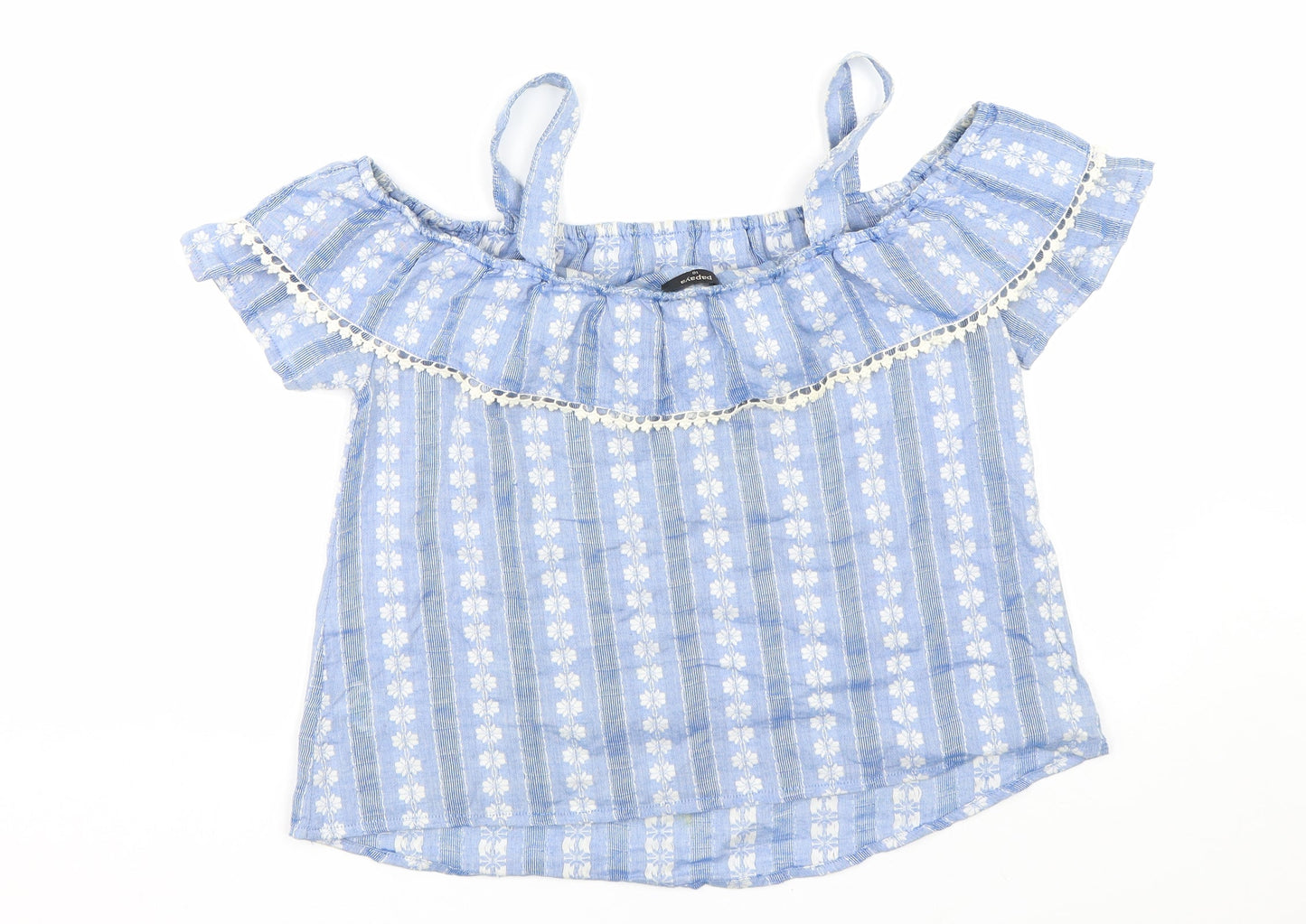 Papaya Womens Blue   Basic T-Shirt Size 10