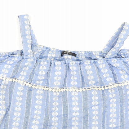 Papaya Womens Blue   Basic T-Shirt Size 10