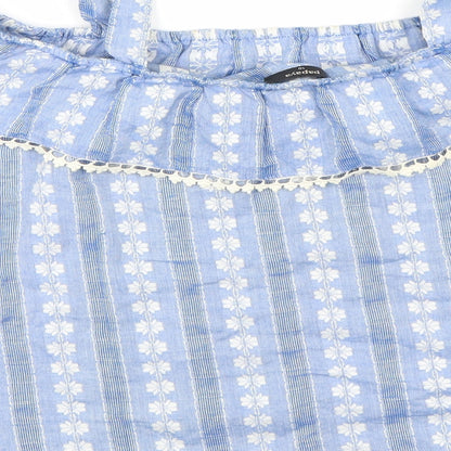 Papaya Womens Blue   Basic T-Shirt Size 10