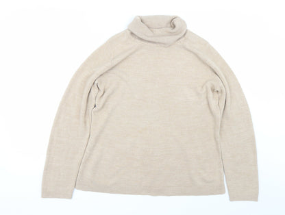 Additional front view of Papaya women’s beige jumper, size UK 16