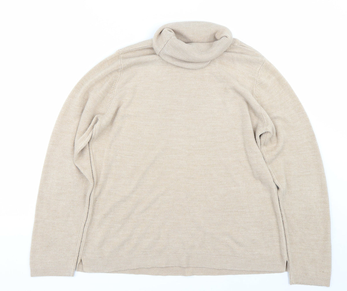 Back view of Papaya women’s beige jumper, size UK 16