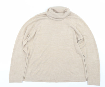 Back view of Papaya women’s beige jumper, size UK 16