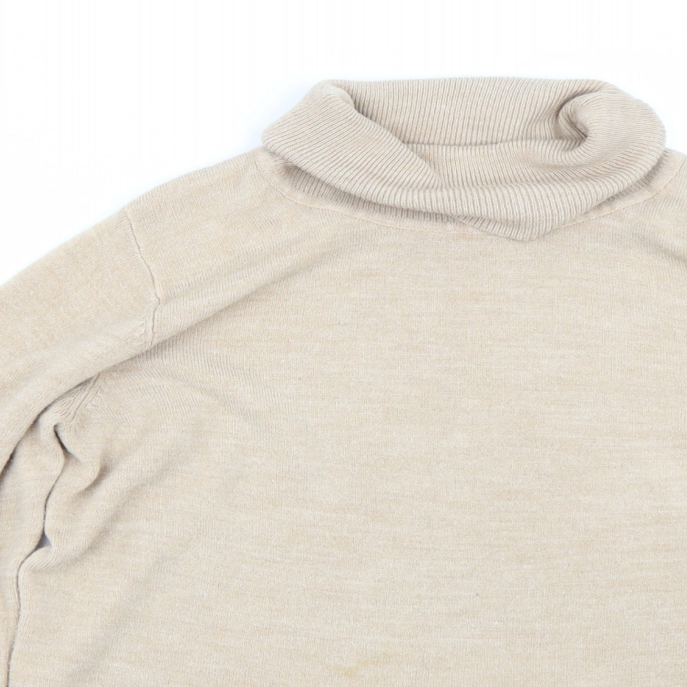 Close-up detail of Papaya women’s beige jumper, size UK 16
