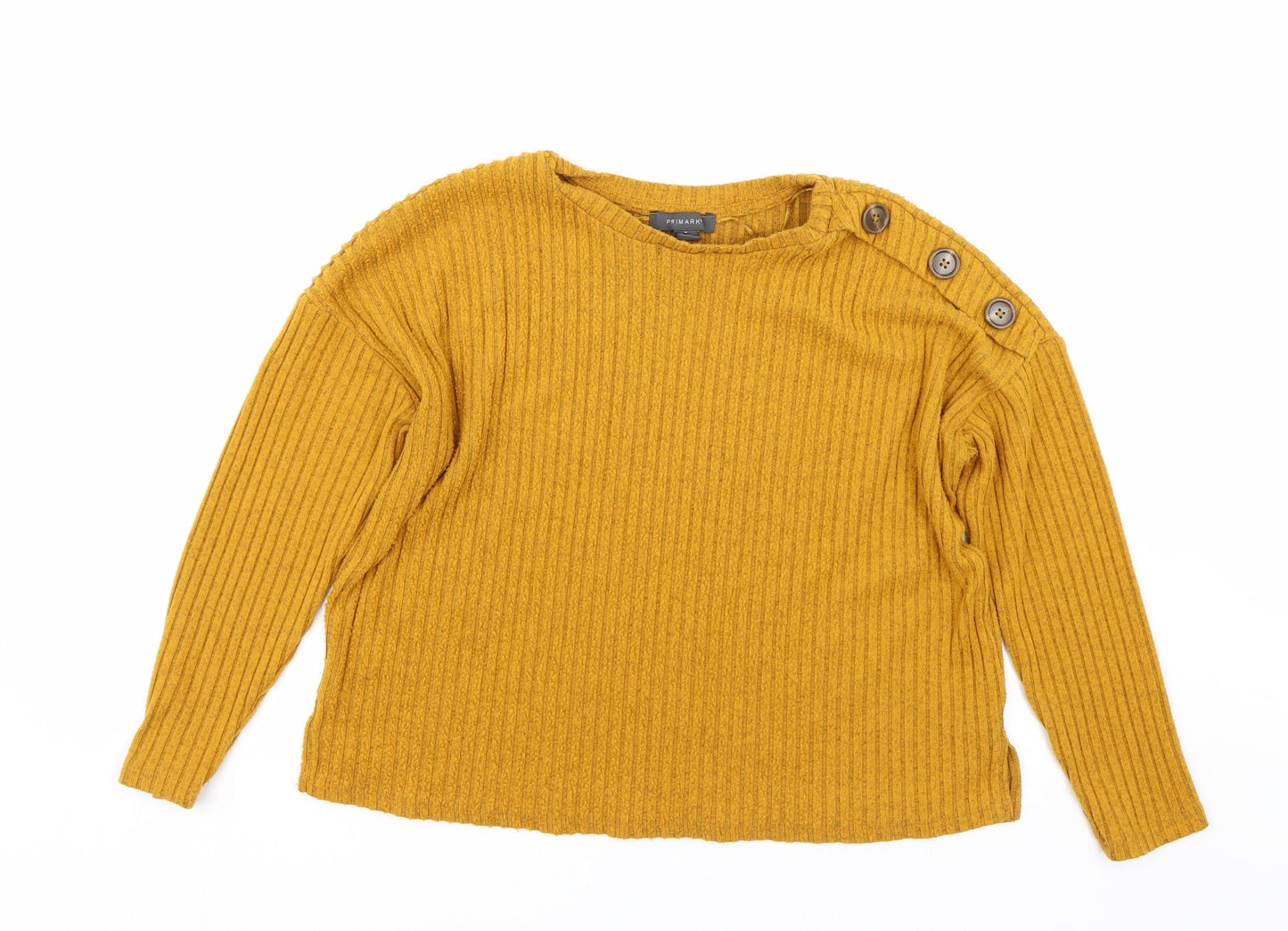 Primark Womens Yellow   Pullover Jumper Size S