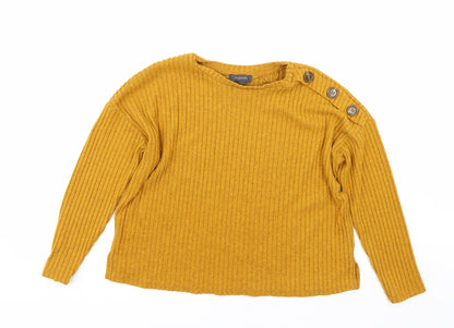 Primark Womens Yellow   Pullover Jumper Size S