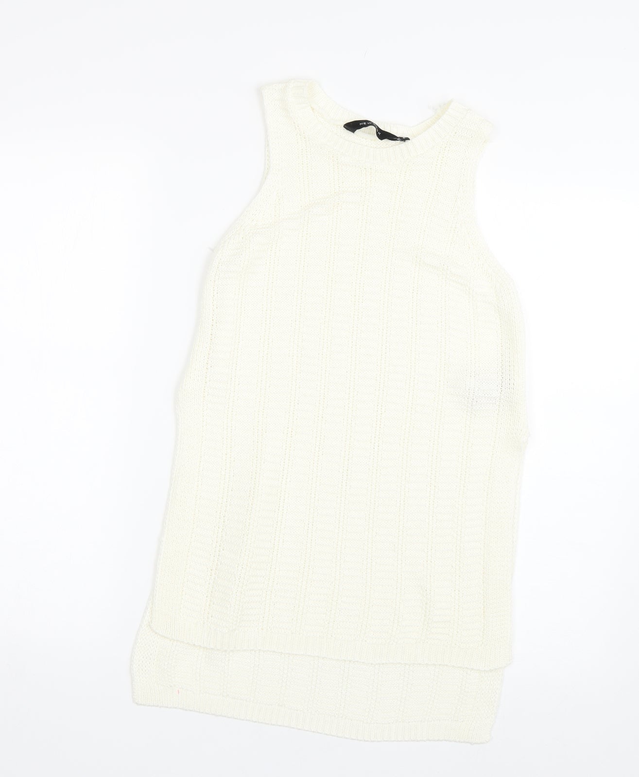Womens UK Size 8 New Look Beige Basic Tank