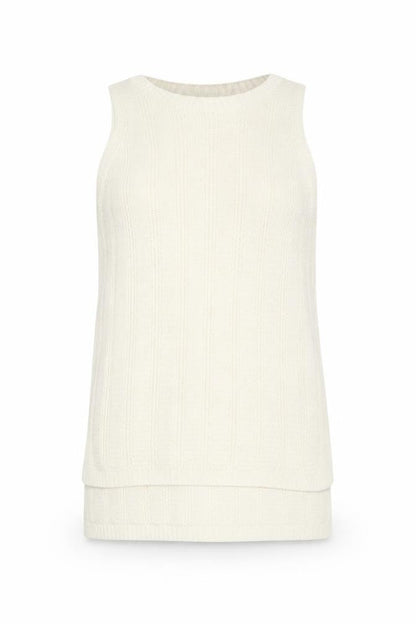 Womens UK Size 8 New Look Beige Basic Tank