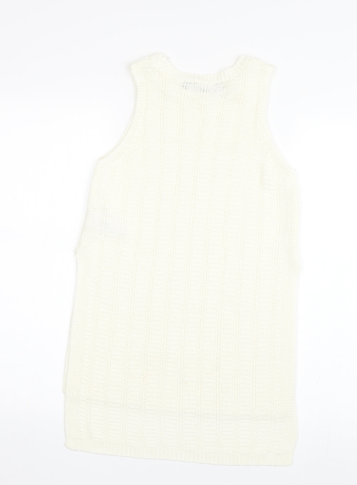 Womens UK Size 8 New Look Beige Basic Tank