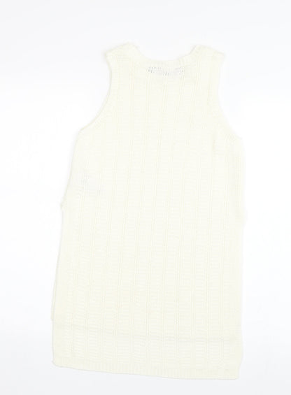 Womens UK Size 8 New Look Beige Basic Tank