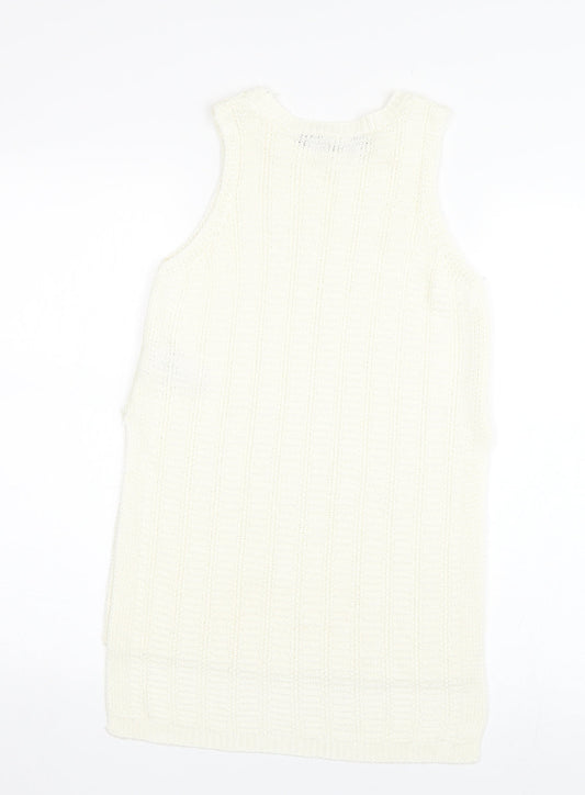 Womens UK Size 8 New Look Beige Basic Tank
