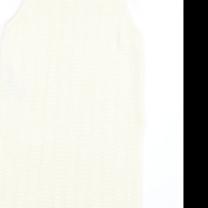 Womens UK Size 8 New Look Beige Basic Tank
