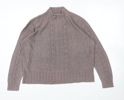 Womens UK Size M Preworn Purple Pullover Jumper