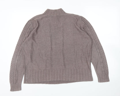Womens UK Size M Preworn Purple Pullover Jumper