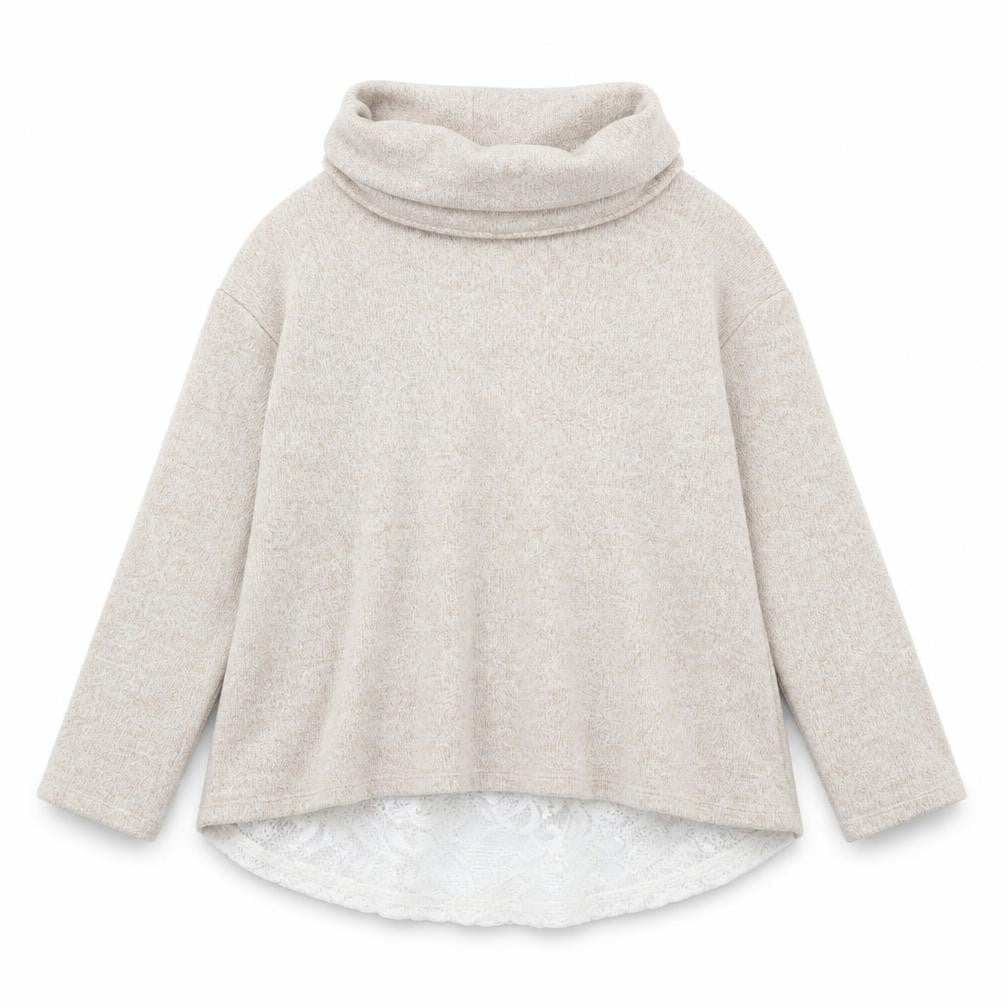 Front view of River Island girls’ beige jumper, size 7, years