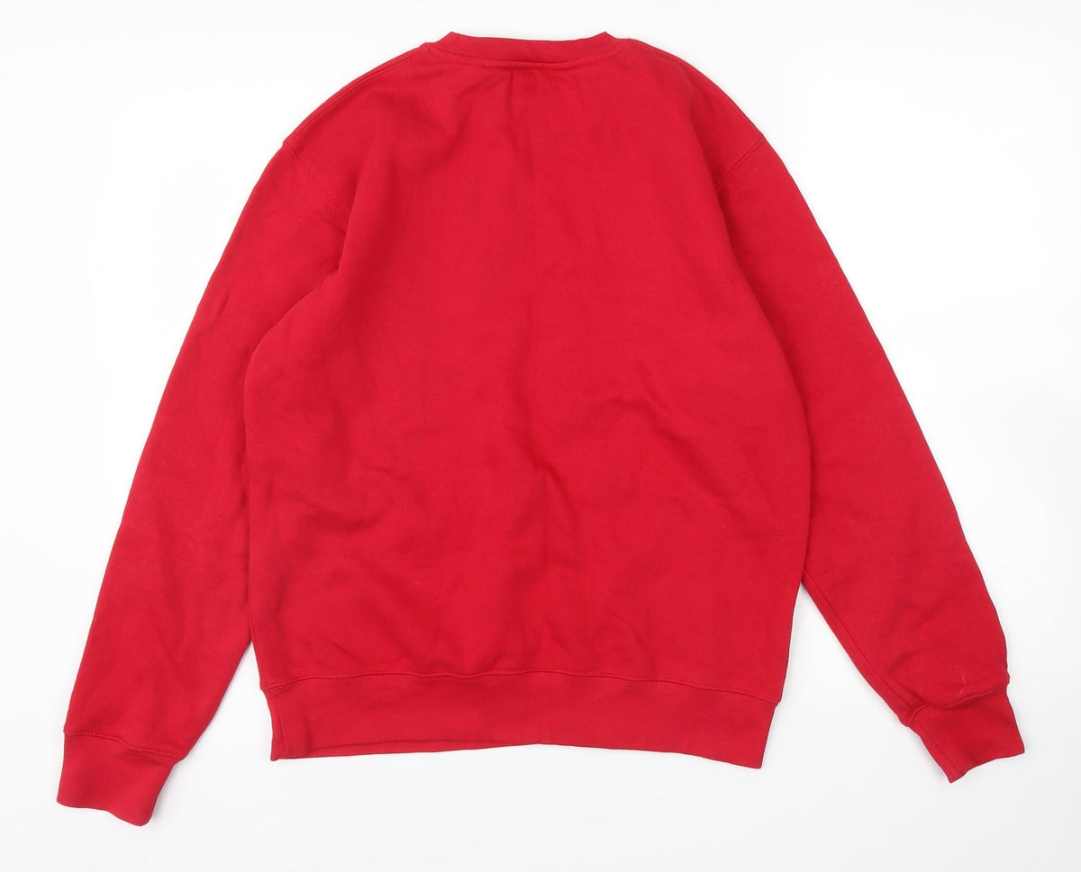 Back view of Russell women’s red jumper, size S
