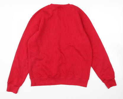 Back view of Russell women’s red jumper, size S