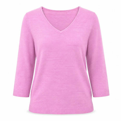 Front view of Liquid women’s purple basic blouse, size S
