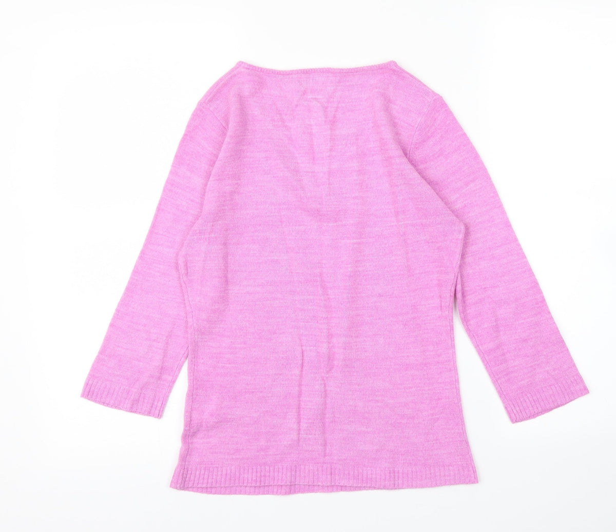 Back view of Liquid women’s purple basic blouse, size S