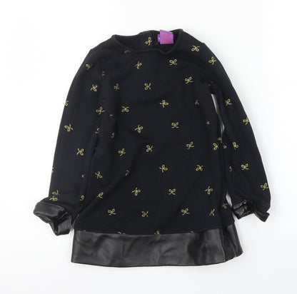 Shrinking Violet Girls Black   Tunic Jumper Size 5 Years