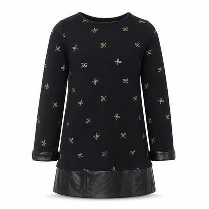 Front view of Shrinking Violet girls’ black tunic jumper, size 5, years
