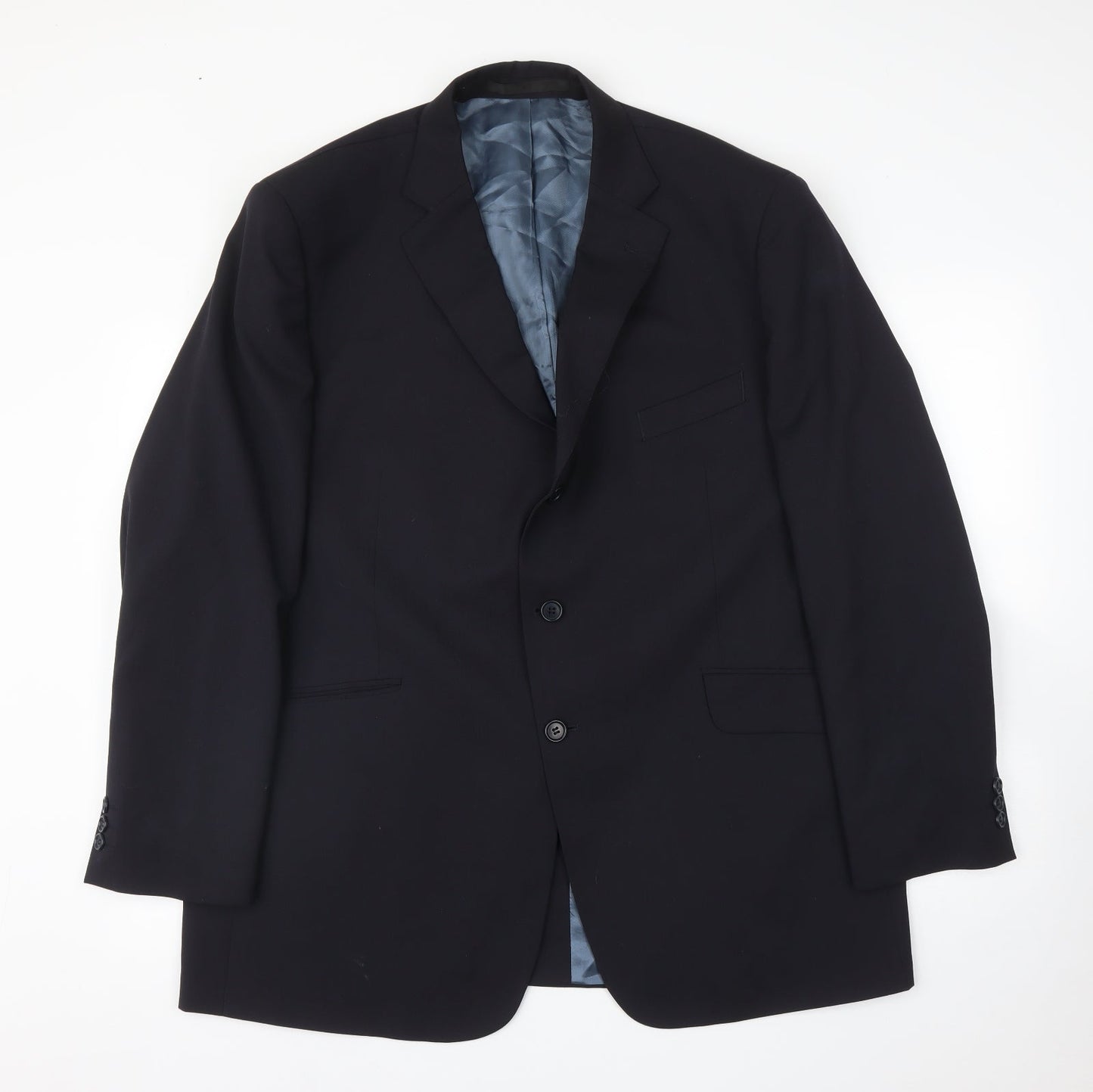 Mens UK Size 46 Impressions Regular Blue Suit Jacket