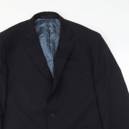 Mens UK Size 46 Impressions Regular Blue Suit Jacket
