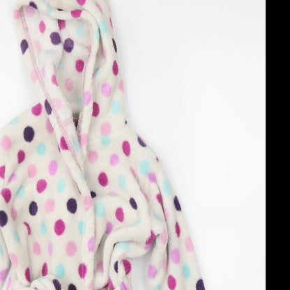 F&F Girls White Polka Dot  Capri Robe Size 3-4 Years