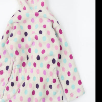 F&F Girls White Polka Dot  Capri Robe Size 3-4 Years