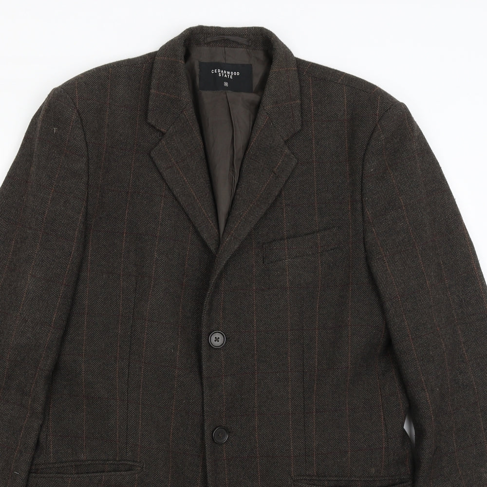 Mens UK Size M Cedar Wood State Regular Green Suit Jacket