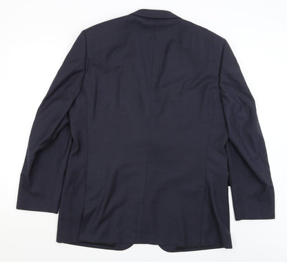 Mens UK Size XL Greenwoods Regular Blue Suit Jacket