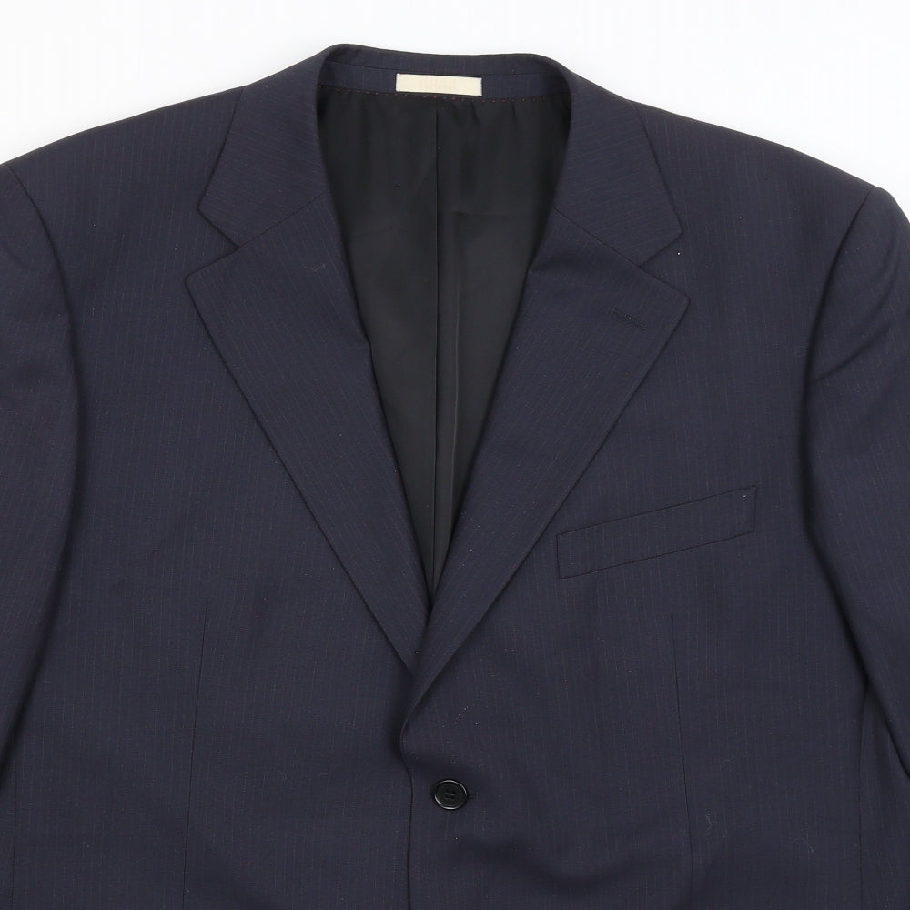 Mens UK Size XL Greenwoods Regular Blue Suit Jacket