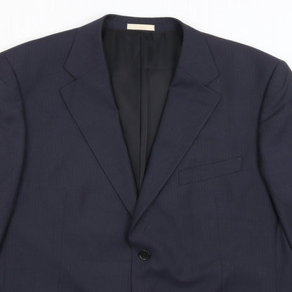 Mens UK Size XL Greenwoods Regular Blue Suit Jacket