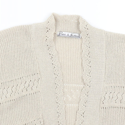Womens UK Size S Pure & Natural Beige Shrug Jumper