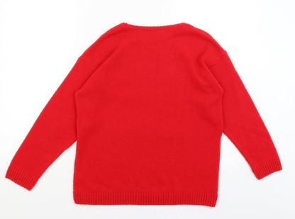 George Girls Red   Pullover Jumper Size 13-14 Years  - All I Want