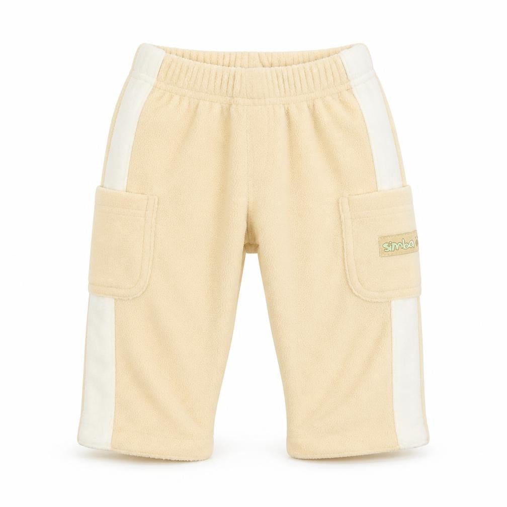 Front view of Disney Baby Beige Jogger Trousers, size 0-3, Months