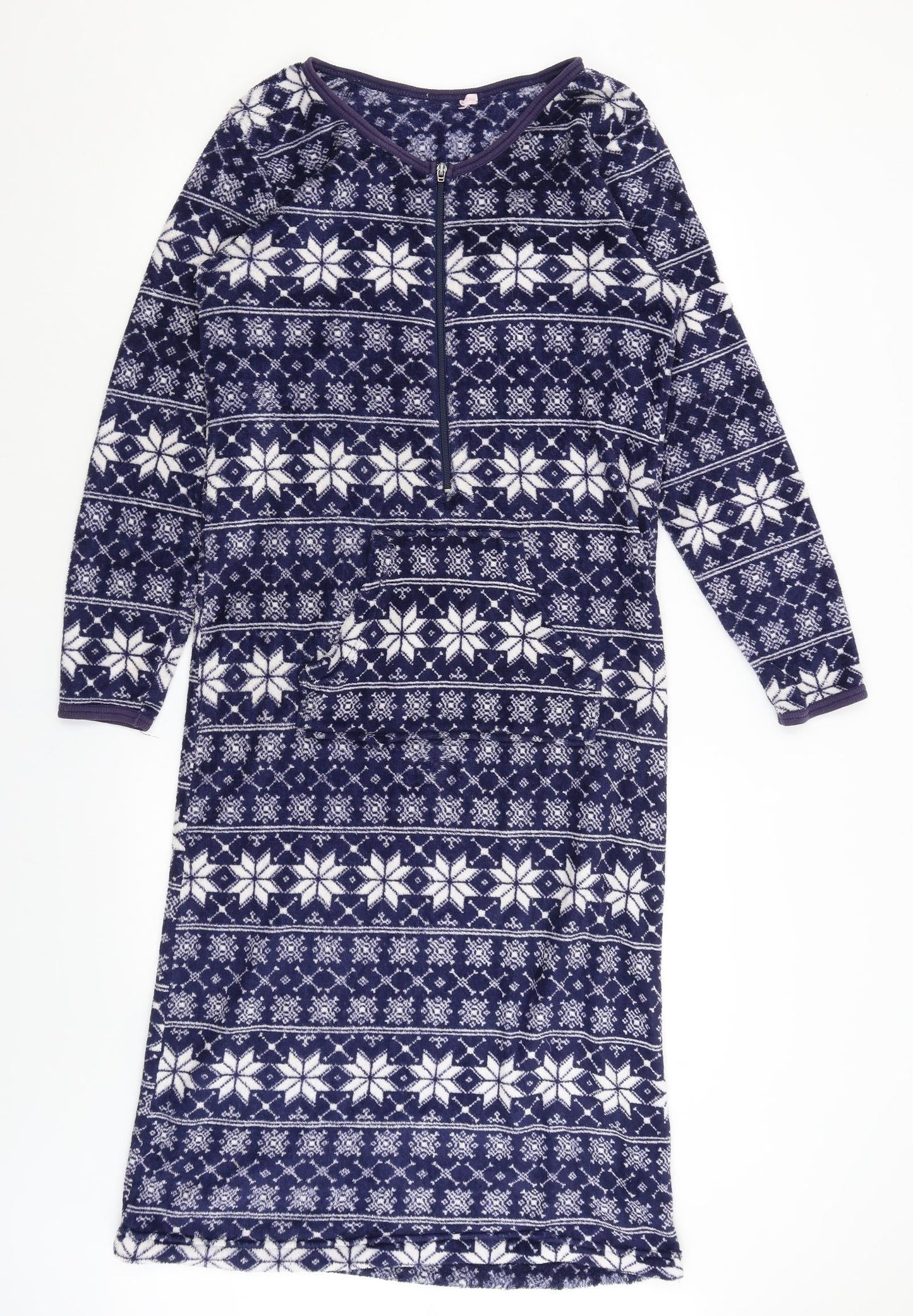 Preworn Womens Blue Geometric  Top Nightshirt Size 10