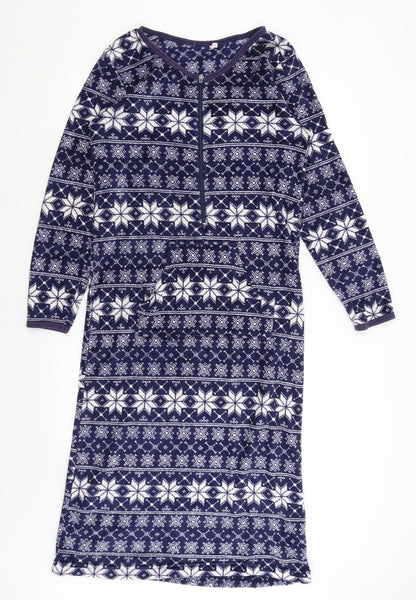 Preworn Womens Blue Geometric  Top Nightshirt Size 10