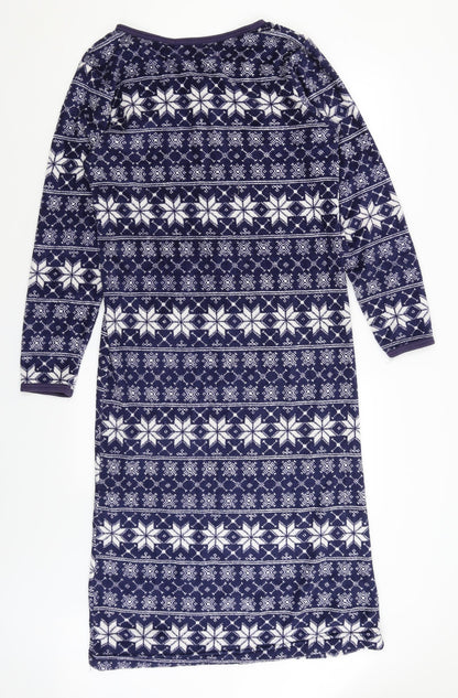 Preworn Womens Blue Geometric  Top Nightshirt Size 10