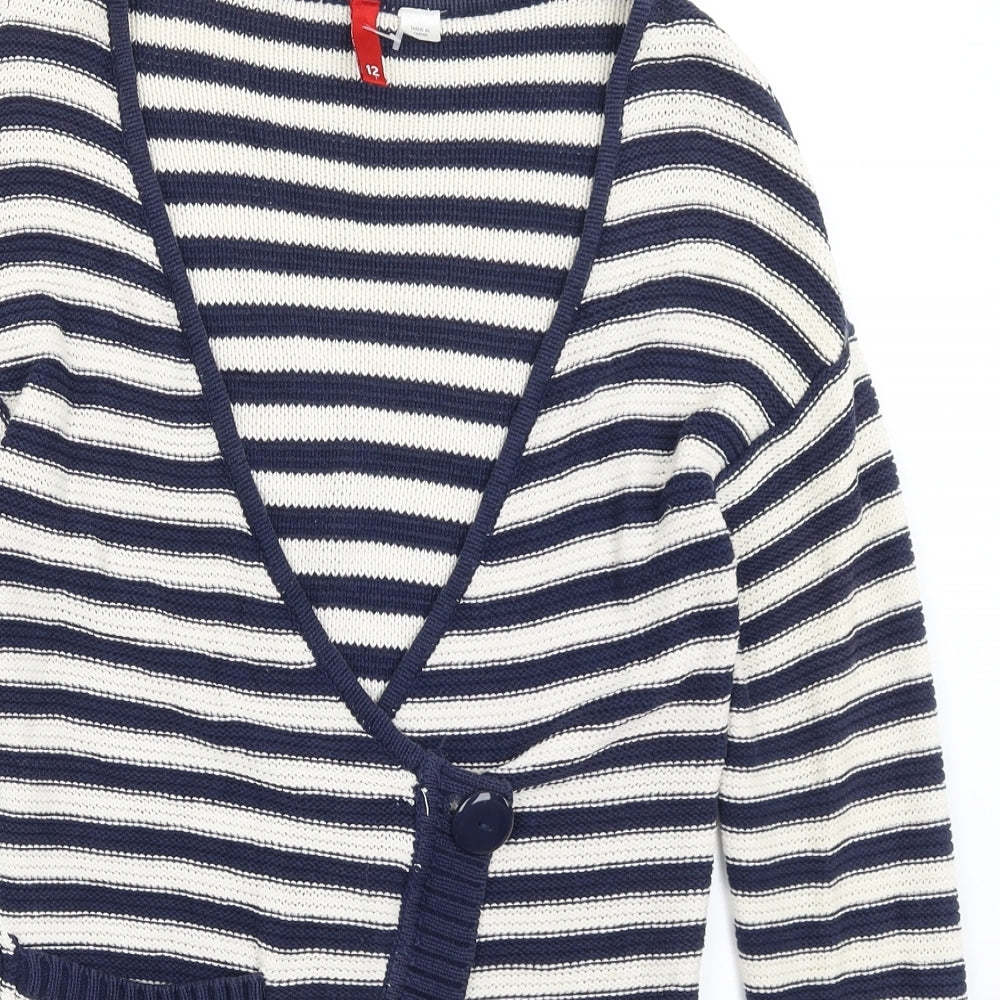 Womens UK Size 12 Divided Blue Cardigan Jumper
