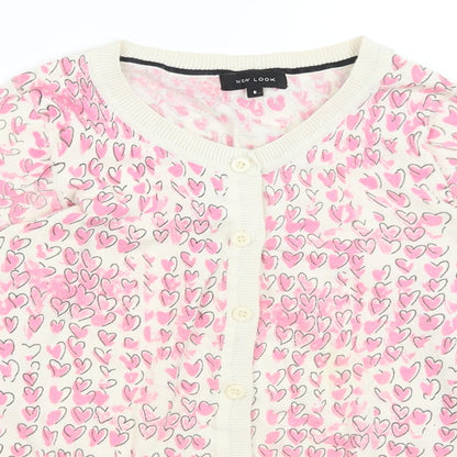 Womens UK Size 6 New Look Ivory Cardigan Jumper