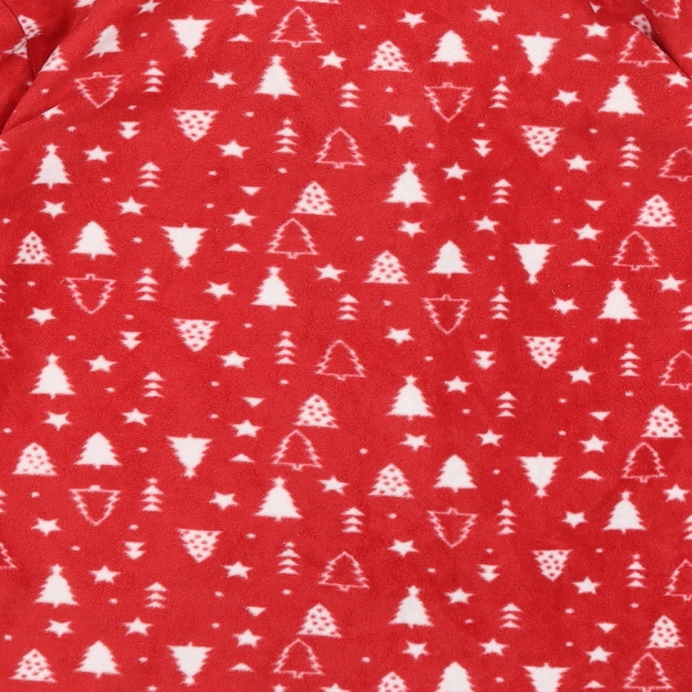 Matalan Womens Red Solid  Top Pyjama Top Size S  - Christmas Trees