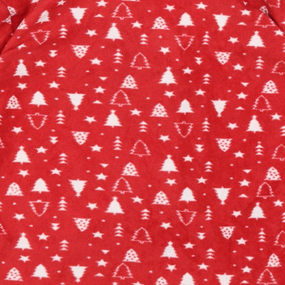 Matalan Womens Red Solid  Top Pyjama Top Size S  - Christmas Trees