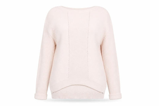 Front view of Marks & Spencer women’s pink jumper, size S