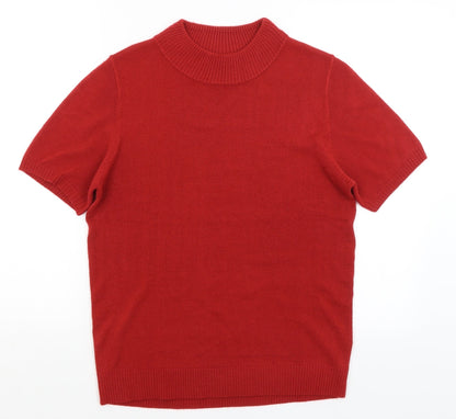 Womens UK Size 14 Damart Red Basic T-Shirt