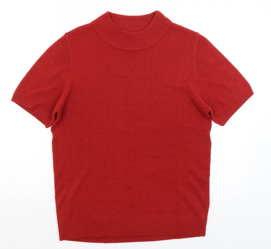 Womens UK Size 14 Damart Red Basic T-Shirt